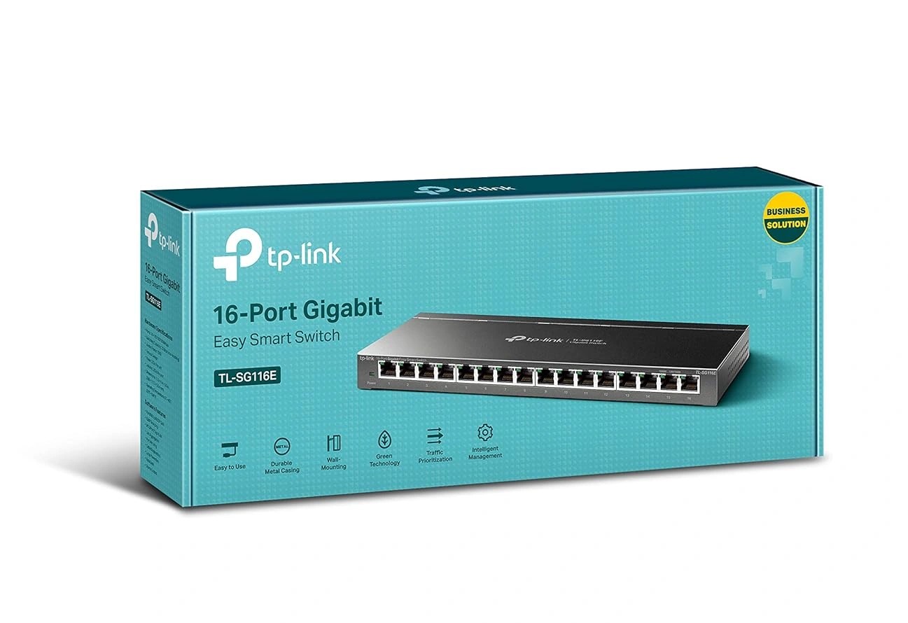 TP‑Link TL‑SG116E 16‑Port Gigabit Easy Smart Switch